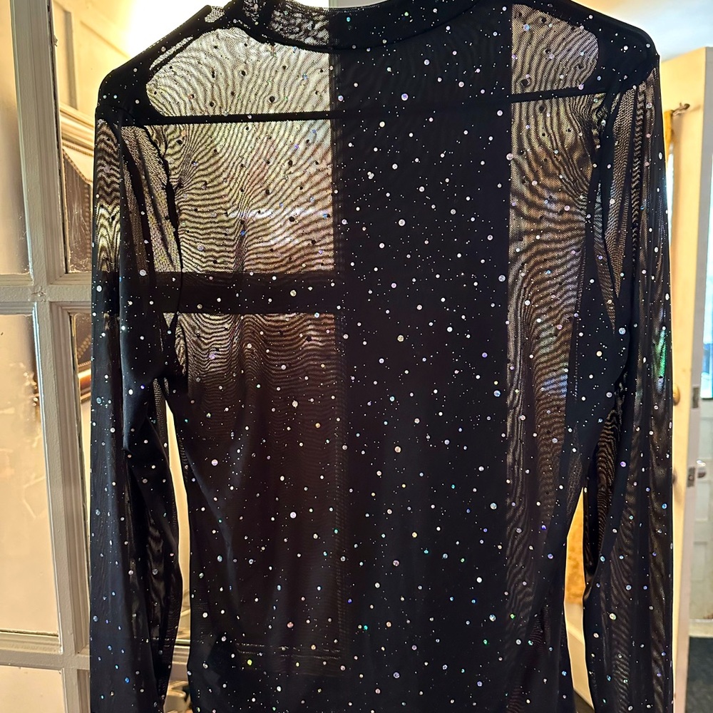Mesh sequined top long sleeve brand new never worn bought two by accident